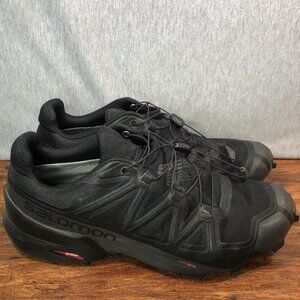 Salomon Men's Size 13 Speedcross 6 GTX Sneaker Waterproof Black Shoes Gore-Tex